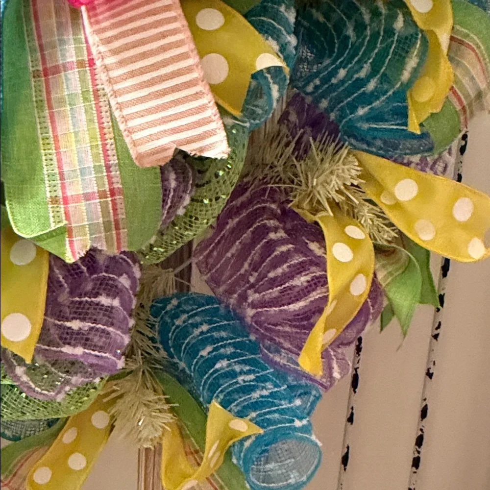 Colorful Easter Bunny Wreath